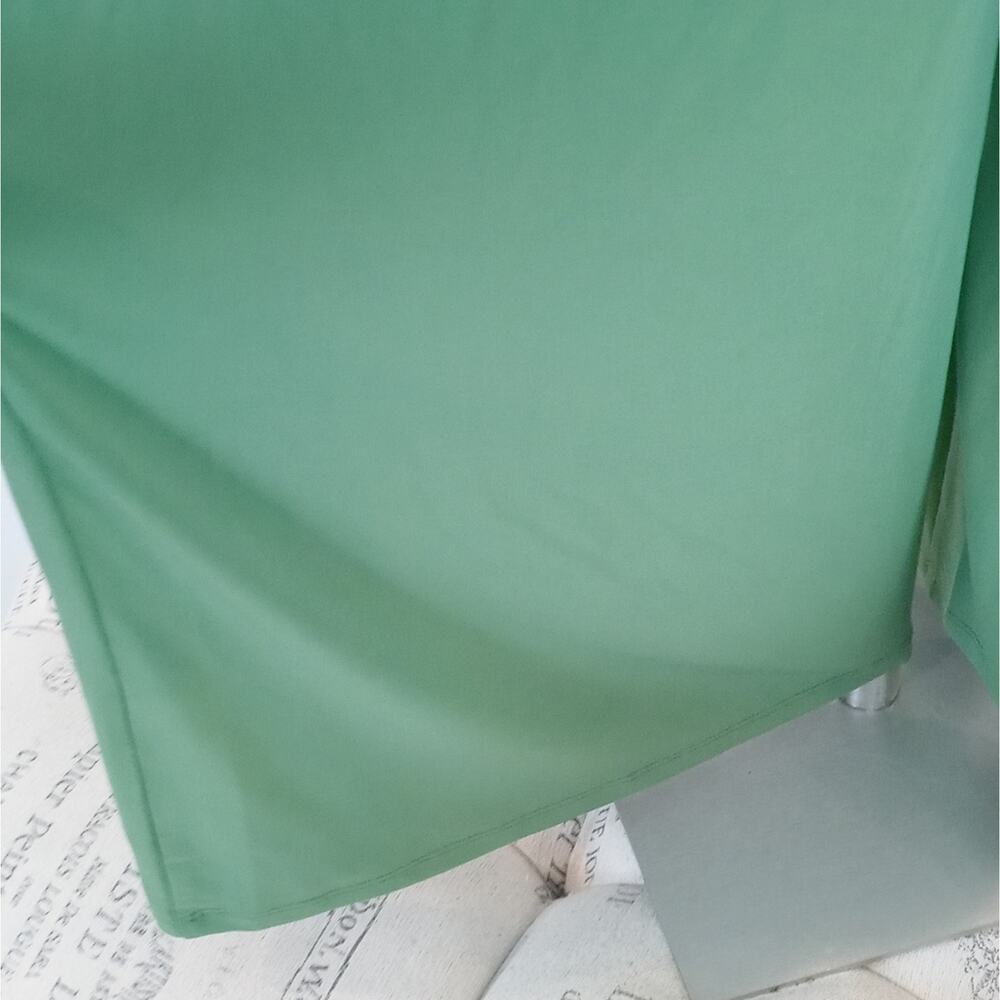NEW YORK & COMPANY Green Paradise Halter Wide Leg Jumpsuit Cropped Coastal Chic - Picture 7 of 16
